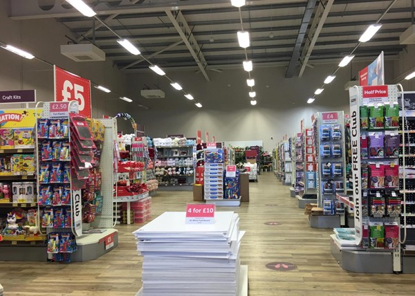 Image of the middle of the shop showing the aisles going off at either side.