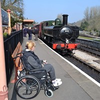 Bridget at South Devon railway.